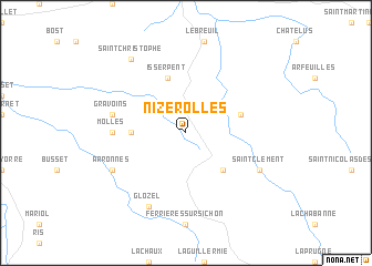 map of Nizerolles