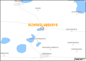 map of Nizhneglubokoye