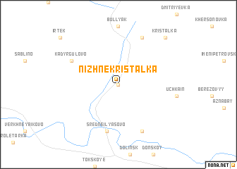 map of Nizhnekristalka