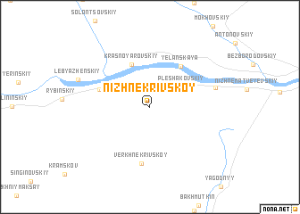 map of Nizhnekrivskoy