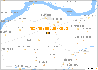 map of Nizhneye Glushkovo