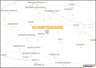 map of Nizhneye Gridino