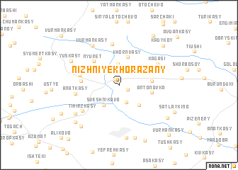 map of Nizhniye Khorazany