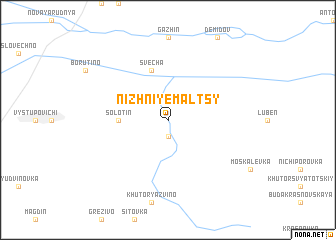 map of Nizhniye Malʼtsy