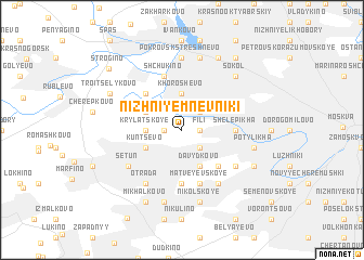 map of Nizhniye Mnevniki