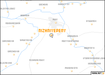 map of Nizhniye Peny