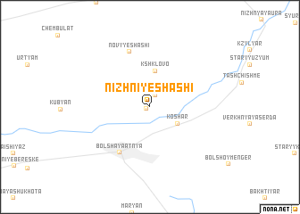 map of Nizhniye Shashi