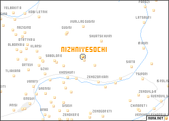 map of Nizhniye Sochi