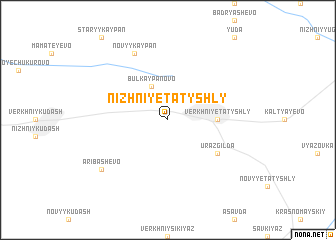 map of Nizhniye Tatyshly