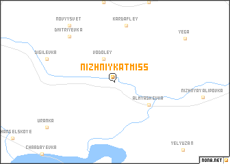 map of Nizhniy Katmiss