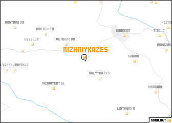 map of Nizhniy Kazes