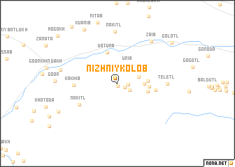 map of Nizhniy Kolob