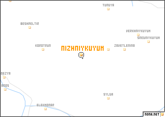 map of Nizhniy Kuyum