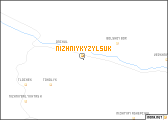 map of Nizhniy Kyzylsuk