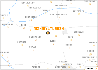 map of Nizhniy Lyubazh