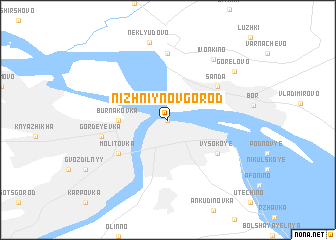 map of Nizhniy Novgorod