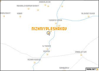 map of Nizhniy Pleshakov