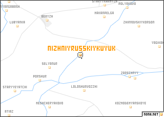 map of Nizhniy Russkiy Kuyuk