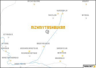 map of Nizhniy Tashbukan
