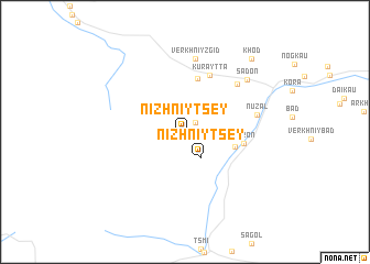 map of Nizhniy Tsey