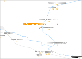 map of Nizhnyaya Biryukovka