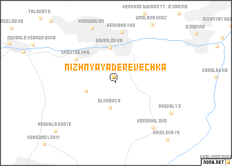 map of Nizhnyaya Derevechka