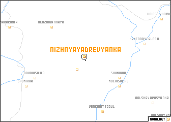 map of Nizhnyaya Drevyanka