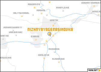 map of Nizhnyaya Gerasimovka