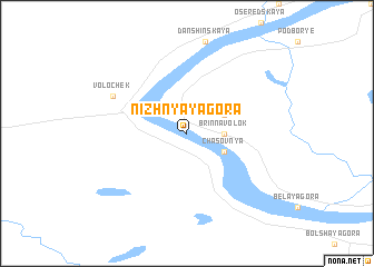 map of Nizhnyaya Gora