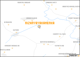 map of Nizhnyaya Kamenka