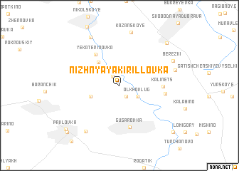 map of Nizhnyaya Kirillovka