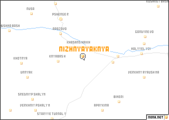 map of Nizhnyaya Knya