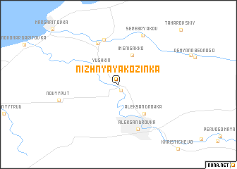 map of Nizhnyaya Kozinka