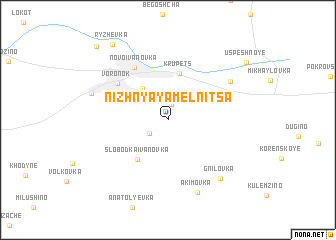 map of Nizhnyaya Mel\