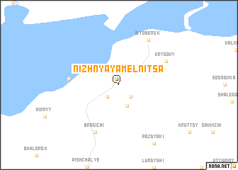 map of Nizhnyaya Mel\