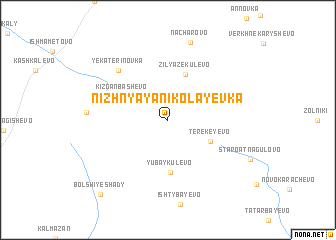 map of Nizhnyaya Nikolayevka