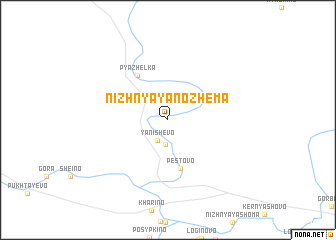 map of Nizhnyaya Nozhema