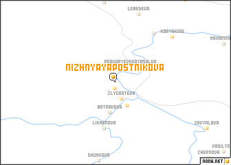 map of Nizhnyaya Postnikova