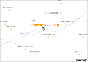 map of Nizhnyaya Pykhta