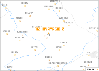 map of Nizhnyaya Sibir\