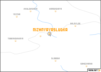 map of Nizhnyaya Sludka