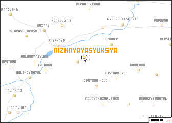 map of Nizhnyaya Syuksya