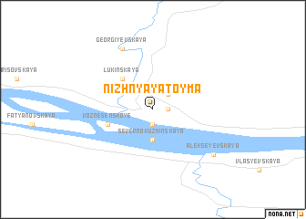 map of Nizhnyaya Toyma