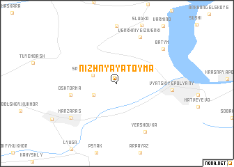 map of Nizhnyaya Toyma