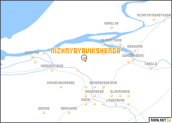 map of Nizhnyaya Vikshen\