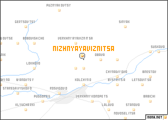 map of Nizhnyaya Viznitsa