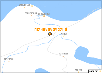 map of Nizhnyaya Yaz\