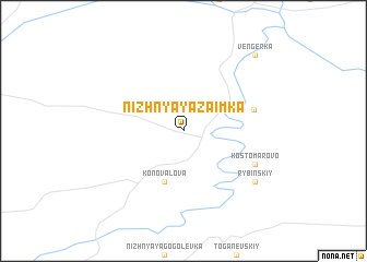 map of Nizhnyaya Zaimka