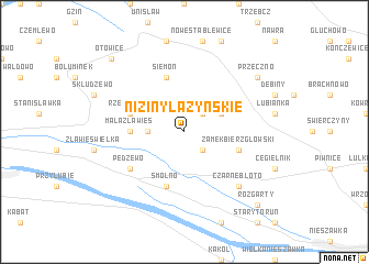 map of Niziny Łażyńskie