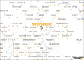 map of Nízký Dřevíč